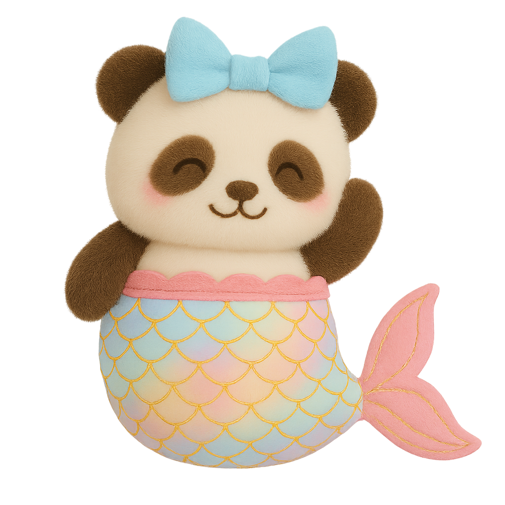 Mermoo Panda Plush